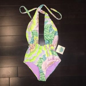 NWT Mara Hoffman Reversible One Piece Swim Suit